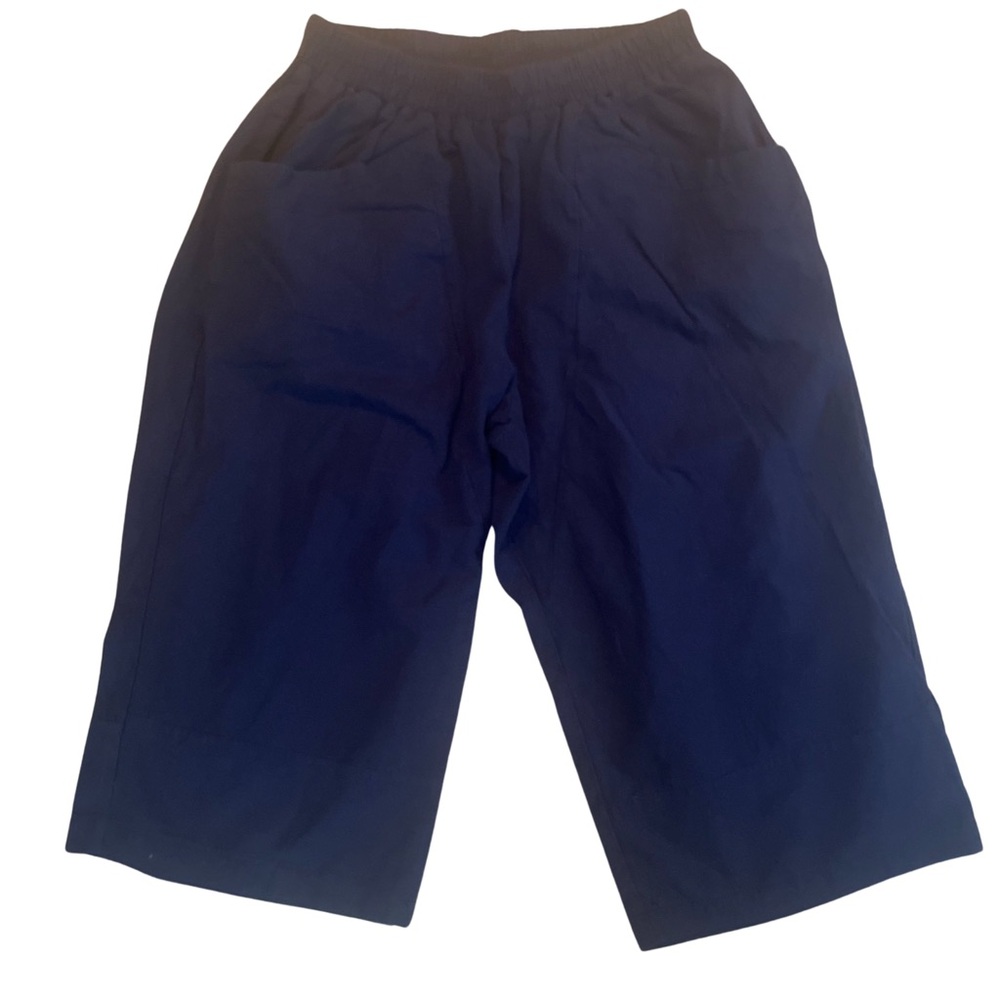 Wide Leg Shorts - Navy - Picture 2 of 3